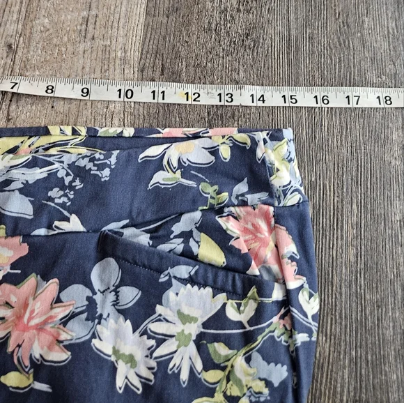 Spartina 449 maren pull on peeples song lattice leaf flower pants - Picture 6 of 10